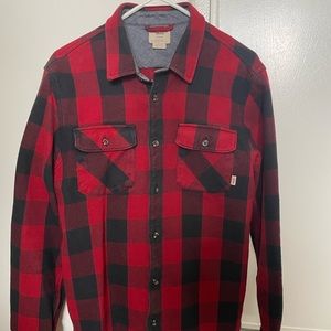 Vans medium red/black flannel.